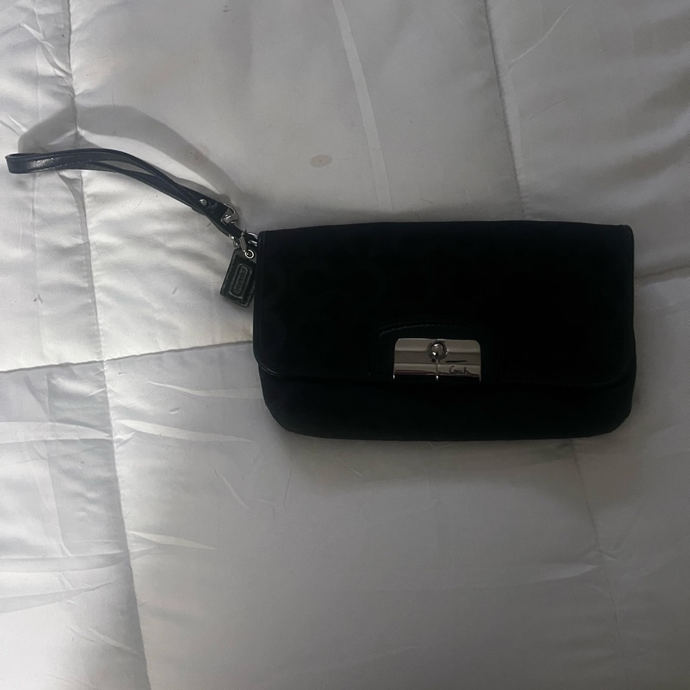 Coach Black Wristlet Clutch